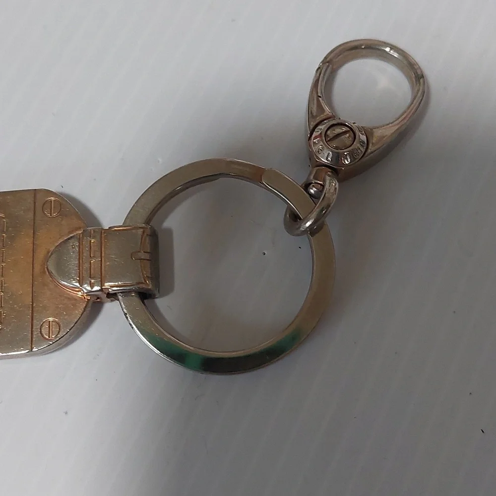 Henri Bendel Gold and White Tag Keychain.Rare Find